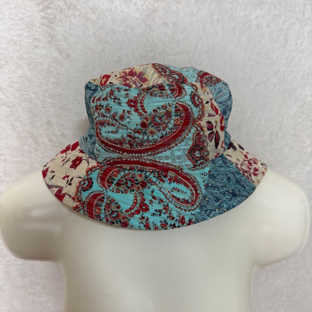 Vintage l.e.i Patchwork Bucket Hat Boho Y2K Festival Paisley Cottagecore